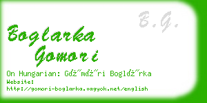 boglarka gomori business card